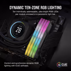 CORSAIR VENGEANCE RGB DDR5 32GB (2x16GB) DDR5 6000MHz CL36 AMD EXPO Intel XMP iCUE Compatible Computer Memory ? Gray (CMH32GX5M2E6000Z36)
