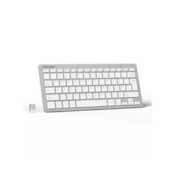 TECKNET 2.4G Wireless Keyboard, Small Keyboards with Media Hotkeys, Ultra Slim Compact Wireless Keyboard, 12-Month Battery Life, Compatible with PC,