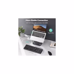 TECKNET Wireless Keyboard for Laptop, 2.4G USB Silent Computer Keyboard with Ergonomic Keys & Adjustable Feet Stand for Desktop, PC, Notebook, Surface