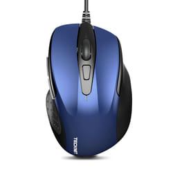 TECKNET USB Wired Mouse, 6400 DPI Mice 4 Adjustable DPI with 6-Button Corded Mouse, Optical Computer Mouse with Ergonomic Design for Laptop,