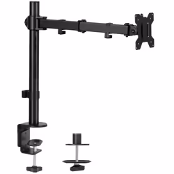 VIVO Single Monitor Arm Desk Mount, Holds Screens up to 32 inch Regular and 38 inch Ultrawide, Fully Adjustable Stand with C- ...