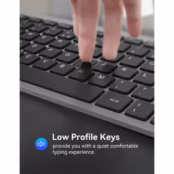 TECKNET 2.4G Wireless Keyboard, Small Keyboards with Media Hotkeys, Ultra Slim Compact Wireless Keyboard, 12-Month Battery Life, Compatible with PC,