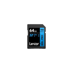 Lexar High-Performance 800x PRO SD Card 64GB, SDXC UHS-I Card, SD 3.0 Card up to 150MB/s Read, V30, U3, C10 SD Memory Card for Point-and-shoot