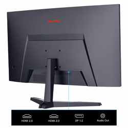 KOORUI 24 Inch Gaming Monitor, FHD 1080P Curved Monitors, 180Hz VA 1ms 1500R Computer Screen with Adaptive Sync, HDMI X2 /DP, VESA Compatible, Tilt