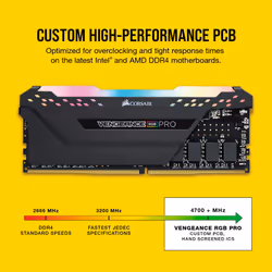 Corsair VENGEANCE RGB PRO DDR4 RAM 16GB (2x8GB) 3200MHz CL16 Intel XMP 2.0 iCUE Compatible Computer Memory - Black (CMW16GX4M2C3200C16)