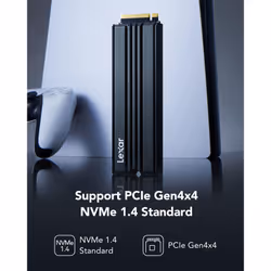 Lexar NM790 1TB SSD with Heatsink, M.2 2280 PCIe Gen4x4 NVMe 1.4 Internal SSD, Up to 7400MB/s Read, Up to 6500MB/s Write, Internal Solid State Drive