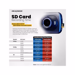 Nextbase 64GB U3 Micro SD Card - Includes Micro SD-to-SD Adapter - Ultra High Speed Memory Card Compatible with Series 1 and 2 Nextbase Dash Cam Range