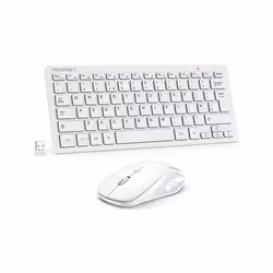 TECKNET Mini Wireless Keyboard and Mouse Set, 2.4G Cordless USB Keyboard and Silent Mouse Comb with Nano USB Receiver, 12 Mul ...
