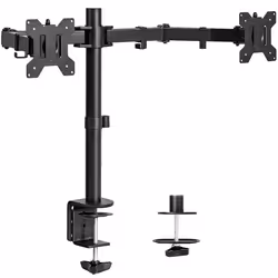 VIVO Dual Monitor Desk Mount, Heavy Duty Fully Adjustable Steel Stand, Holds 2 Computer Screens up to 30 inches and Max 10 kg ...