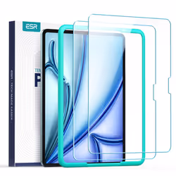 ESR 2 Pack Screen Protector for iPad Air 11 Inch M3/M2 (7th/6th Generation, 2025/2024), 9H Tempered Glass Film Guard with Ali ...