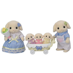 Sylvanian Families - 5735 Flora Rabbit Family - Dollhouse Playsets, ['Blue', 'Checkered']