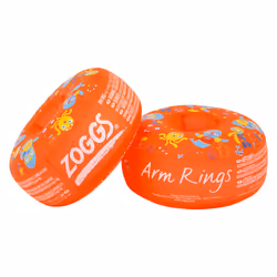 Zoggs Arm Rings, Dual Buoyancy Arm Bands, Swimming Armbands for Kids ,Orange/Multi,1-6 years, 11-30kg