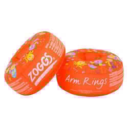 Zoggs Arm Rings, Dual Buoyancy Arm Bands, Swimming Armbands for Kids ,Orange/Multi,1-6 years, 11-30kg
