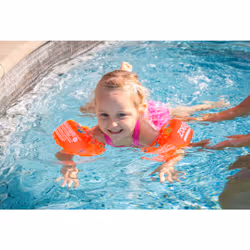 Zoggs Arm Rings, Dual Buoyancy Arm Bands, Swimming Armbands for Kids ,Orange/Multi,1-6 years, 11-30kg
