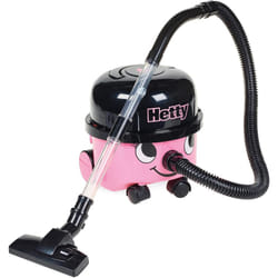 Casdon Henry & Hetty Toys - Hetty Vacuum Cleaner - Pink Vacuum Cleaner Toy with Real Function & Nozzle Accessories - Kids Cleaning Set - For Children