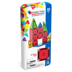 Magna-Tiles microMAGS 26-Piece Travel Magnetic Construction Set ? Bold Colors, The Original Magnetic Building Brand