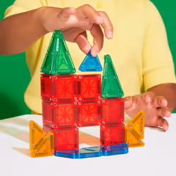 Magna-Tiles microMAGS 26-Piece Travel Magnetic Construction Set ? Bold Colors, The Original Magnetic Building Brand