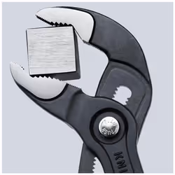 Knipex Cobra? High-Tech Water Pump Pliers grey atramentized, with non-slip plastic coating 180 mm 87 01 180