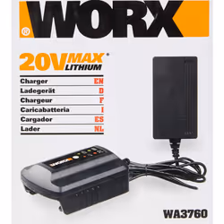 WORX WA3760 18V (20V MAX) Battery Charger for all Worx batteries and tools