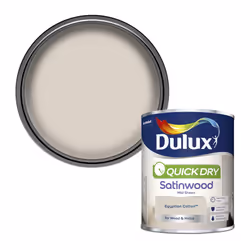 Dulux Quick Dry Satinwood Paint For Wood And Metal - Egyptian Cotton 750Ml
