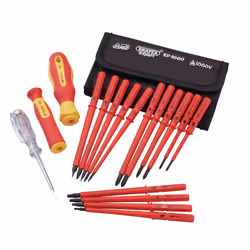 Draper XP1000 18 Piece Precision Screwdriver Set | VDE Dual Insulated Interchangeable Blade | Electrical Tool Driver Set | Ha ...