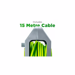 STATUS 2 Socket Cable Reel | 15m Green Extension Lead | 13A with Thermal Cut Out | Heavy Duty Outdoor Extension Lead | S15M2SHBCR1PK2