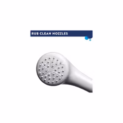 Croydex Secura Shower Head and Hose - Easy Install Push On Shower Attachment for Bath Taps with 1750mm Hose Length, Straps to Secure, Rub Clean
