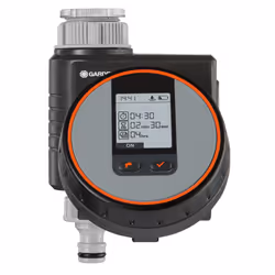 GARDENA Flex irrigation controller for quick automatic irrigation for the terrace and balcony, easy to use, Water Now functio ...
