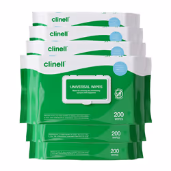 Clinell Universal Cleaning and Disinfectant Wipes for Surfaces - Pack of 6 - 200 Wipes per Pack (1200 Wipes) - Multi Purpose ...