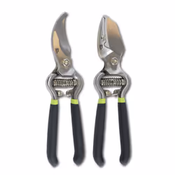 Spear & Jackson CUTTINGSET8K Kew Gardens Collection Vintage Bypass & Anvil Secateur Set, Black