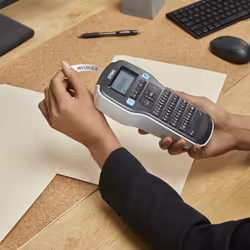 DYMO LabelManager 160 Label Maker Starter Kit with 3 Rolls of D1 Label Tape, Handheld Label Printer Machine, QWERTY Keyboard, Ideal for Office or Home