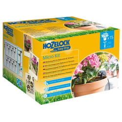 HOZELOCK - Micro Irrigation Kit "Micro Kit" : Ideal for Watering Potted Plants and Hanging Baskets, Easy to Use, Supplied with 15m of ? 4mm Hose and