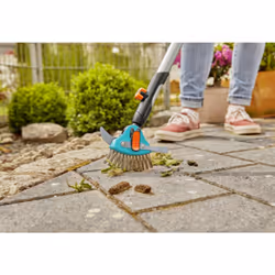 Gardena combisystem 3-in-1 Patio Cleaner: Multi-function garden tool for removing tares and moss from narrow & wide patio joints, metal brush,