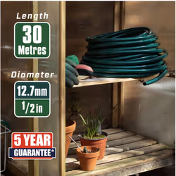Faithfull 30M (98ft) Reinforced Hose 12.7 mm (1/2 Inch) Diameter ? PVC Garden Hose Pipe