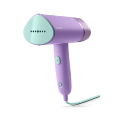 Philips 3000 Series Handheld Steamer - 1000W, 20 g/min Steam, Detachable 100ml Water Tank, Plastic Plate, Storage Pouch Included, 630 g Light Weight,