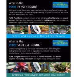 Evolution Aqua Pure Duo Pack Pond Bomb & Sludge Bomb Pond Clear Water Treatment Pond Sludge Remover - Duo Value Pack Offers Complete Natural Pond