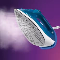 Philips Perfect Care 3000 Series Steam Iron, 2600 W Power, 40 g/min Continuous Steam, 200 g Steam Boost, 300 ml Water Tank, Ceramic Soleplate, Blue