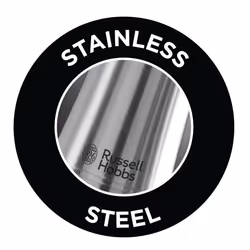 Russell Hobbs Stainless Steel Electric Salt & Pepper Mill Set with adjustable ceramic grinder heads for fine or coarse grinding, Battery operated,