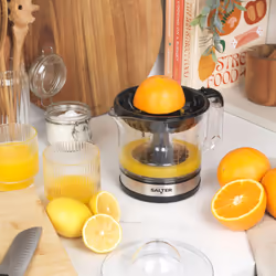 Salter Electric Fruit Juicer ? Fresh Citrus Juice Extractor, For Baking & Cocktails, 600ml Measuring Jug, BPA Free, Includes 2 Juicing Cones, Smooth