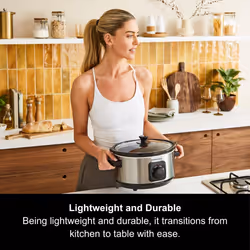 Morphy Richards 3.5L Stainless Steel Slow Cooker, 3 Heat Settings, One Pot Solution, Dishwasher Safe Ceramic Pot, 460017