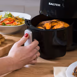 Salter EK2817 2L Compact Air Fryer - Hot Air Circulation, Removable Non-Stick Cooking Rack, Adjustable Temperature Up To 200?C, 30 Minute Timer,