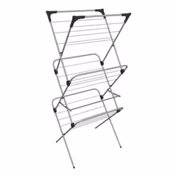 Vileda Sprint 3-Tier Clothes Airer, Indoor Clothes Drying Rack with 20 m Washing Line, Foldable Clothes Airer
