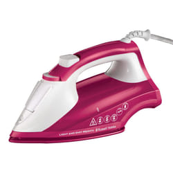 Russell Hobbs Light & Easy Brights Berry Steam Iron, Fabric Softening Infused Ceramic Soleplate. 2x smoother glide, 2x durability, 240ml Water Tank,
