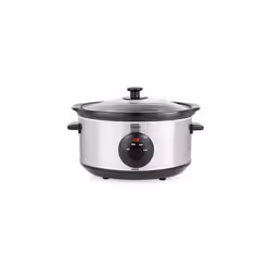 Swan SF17020N 3.5 Litre Oval Stainless Steel Slow Cooker with 3 Cooking Settings, 200W, Silver