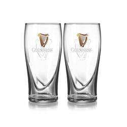 Guinness Official Pint Glass Set of 2, Classic Memorabilia (20 oz)