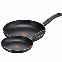 Tefal Taste Twin Frying Pan Set, 20cm/28 cm, Non-Stick, Aluminium, Black, All hobs Compatible excluding Induction, B189S244