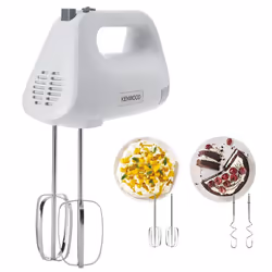 Kenwood Hand Mixer,Electric Whisk, 5 Speeds, Stainless Steel Kneaders and Beaters for Durability and Strength, 450 W, HMP30.A ...