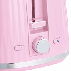 Russell Hobbs Eden 2 Slice Toaster (6 Browning settings, High lift feature, Frozen, reheat, cancel functions, Removable crumb tray, 800W, Raspberry)