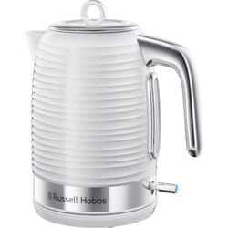 Russell Hobbs Inspire Electric 1.7L Cordless Kettle (Fast Boil 3KW, White premium textured plastic, high gloss finish, Removable washable anti-scale