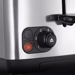 Russell Hobbs 2 Slice Toaster with Perfect Toast Technology for improved evenness (Wide slots, Lift & look feature, 6 Browning levels, Frozen & Cancel